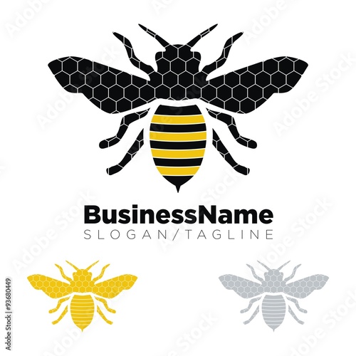 Honey Bee logo icon Vector