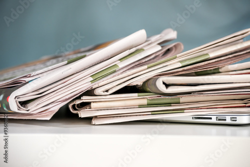 Stack of newspapers 
