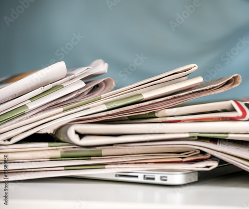 Stack of newspapers 