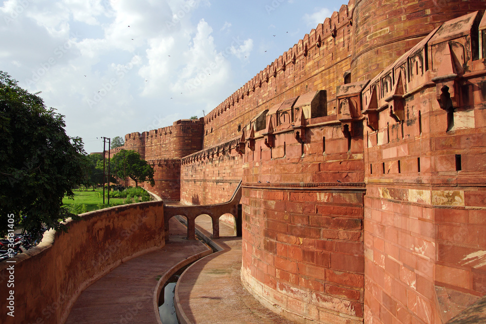 muraille du fort d'Agra