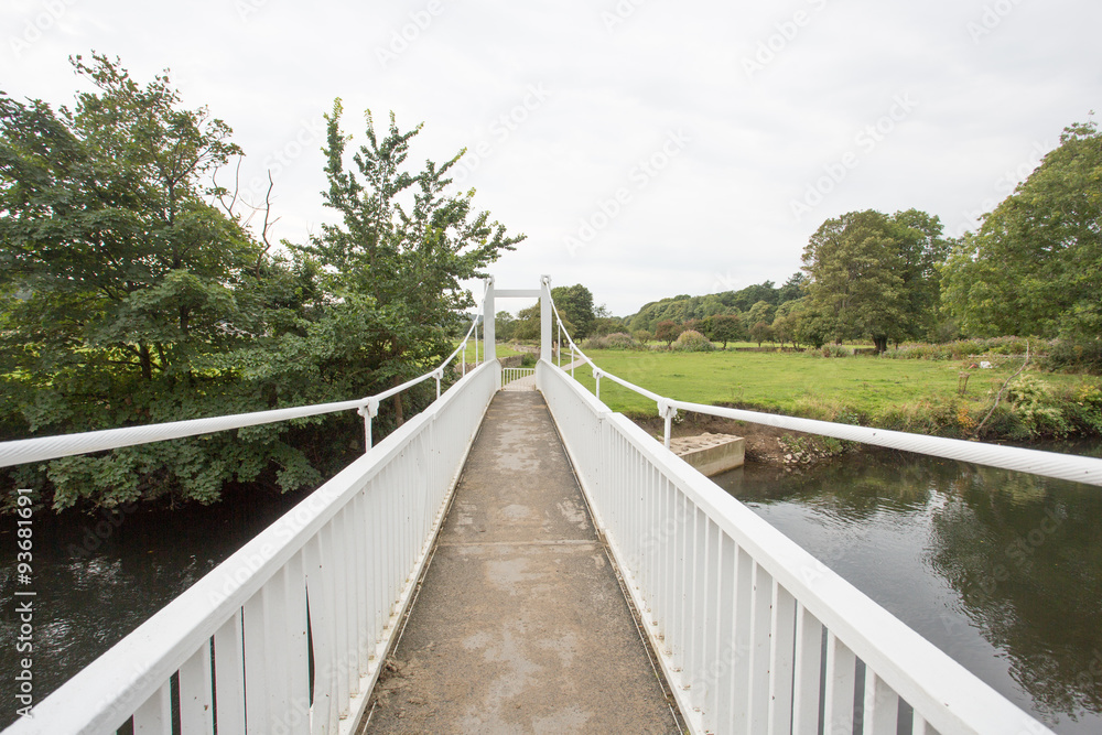 Footbridge at Merthyr mawr village in south wales. Footbridge at Merthyr mawr village in south wales.