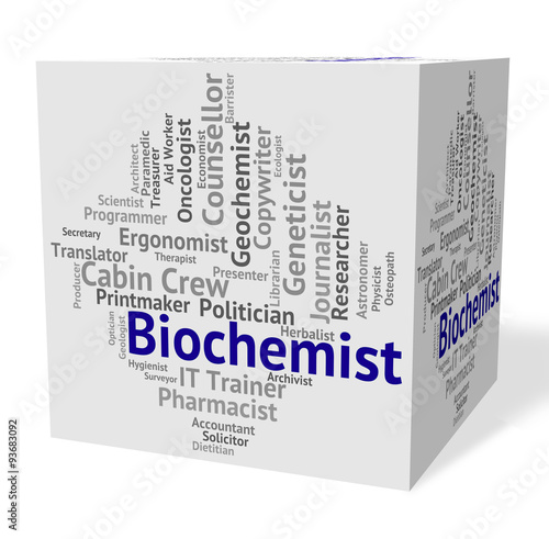 Tableau sur toile Biochemist Job Indicates Life Science And Biochemists