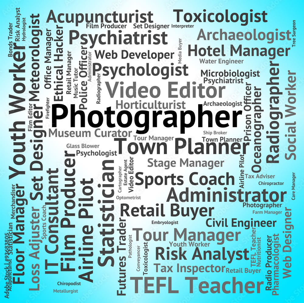 Photographer Job Means Lensman Occupation And Recruitment