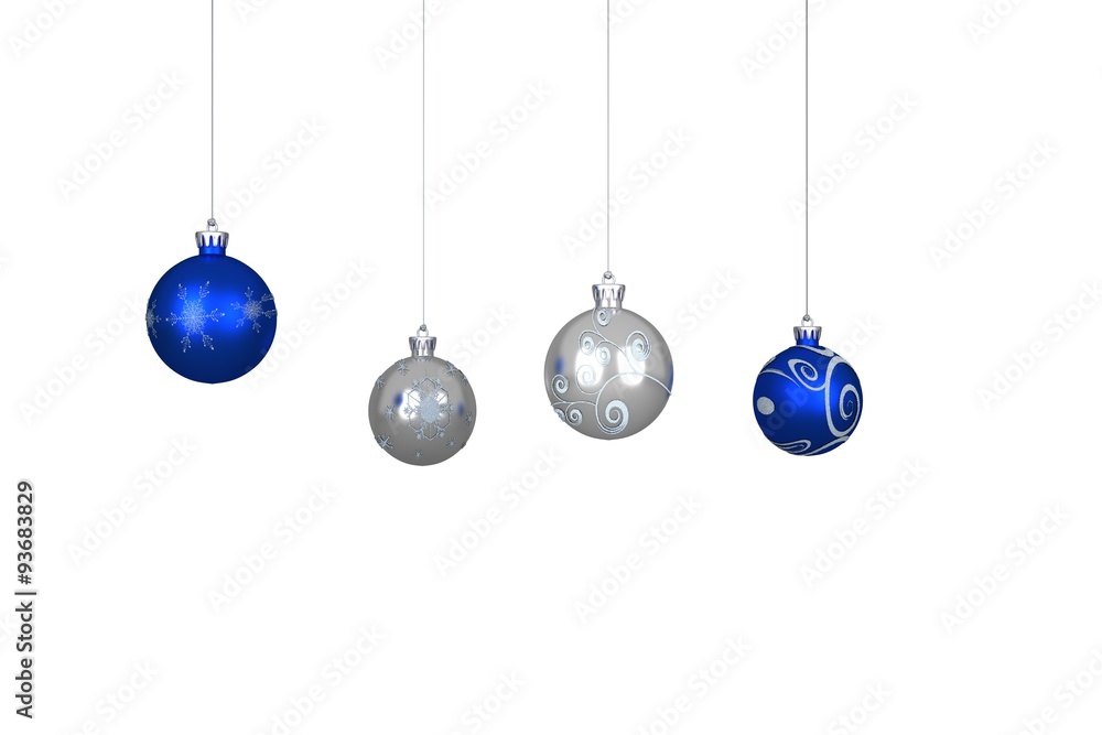 Hanging christmas bauble decorations Hanging christmas bauble decorations