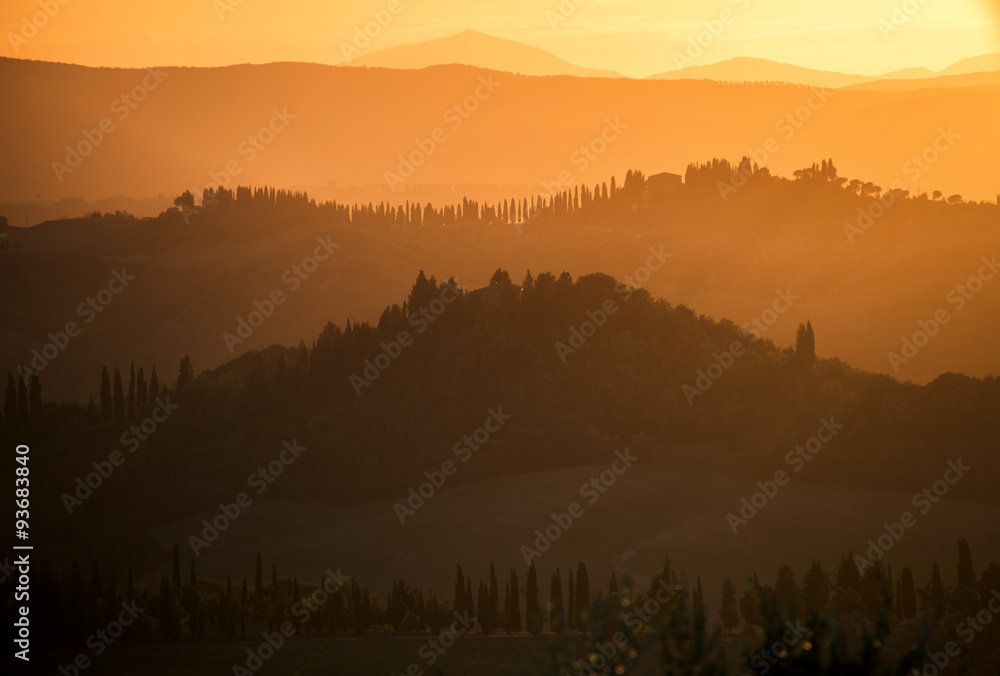 Obraz premium Scenic sunset landscape