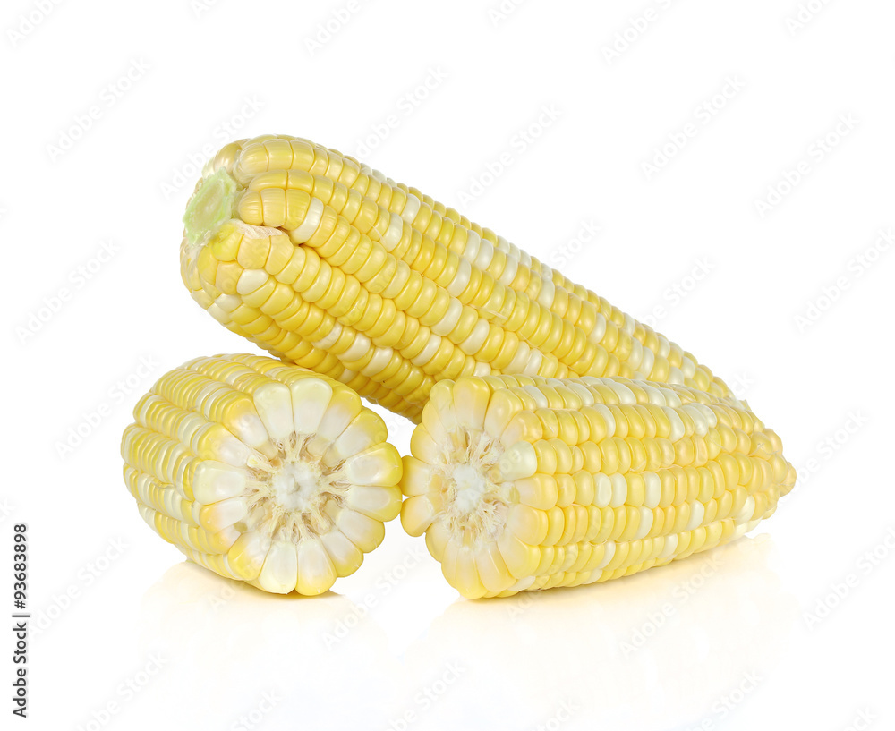 fresh corns isolate on white background fresh corns isolate on white background