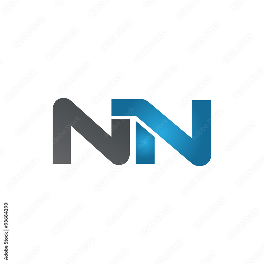 NN company linked letter logo blue NN company linked letter logo blue