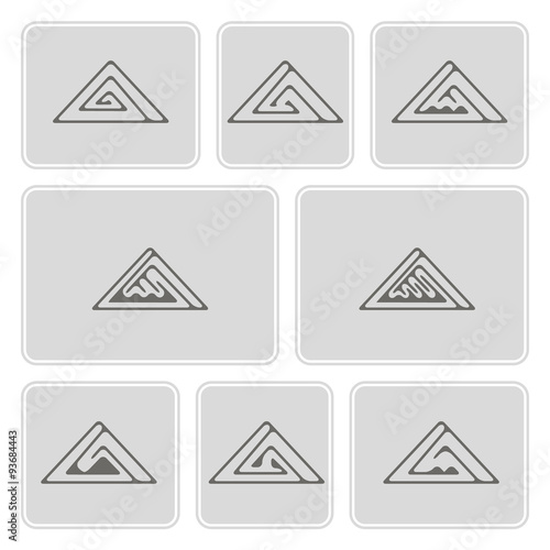 set of monochrome icons with celtic geometric ornament for your design (part 1)