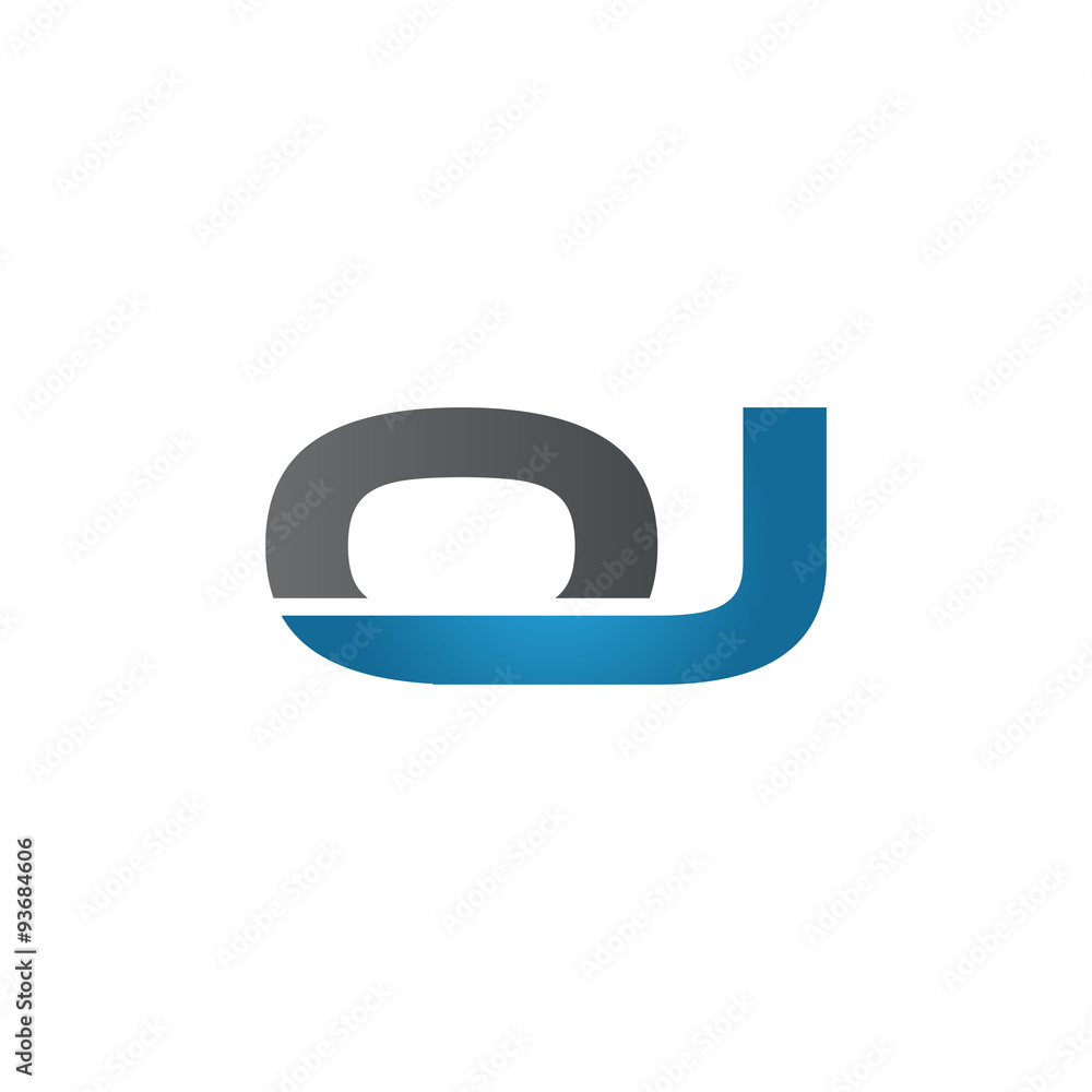 OJ company linked letter logo blue OJ company linked letter logo blue
