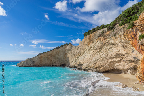 View over Porto Katsiki beach in Lefkas island