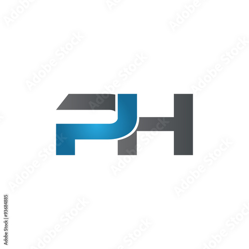 PH company linked letter logo blue