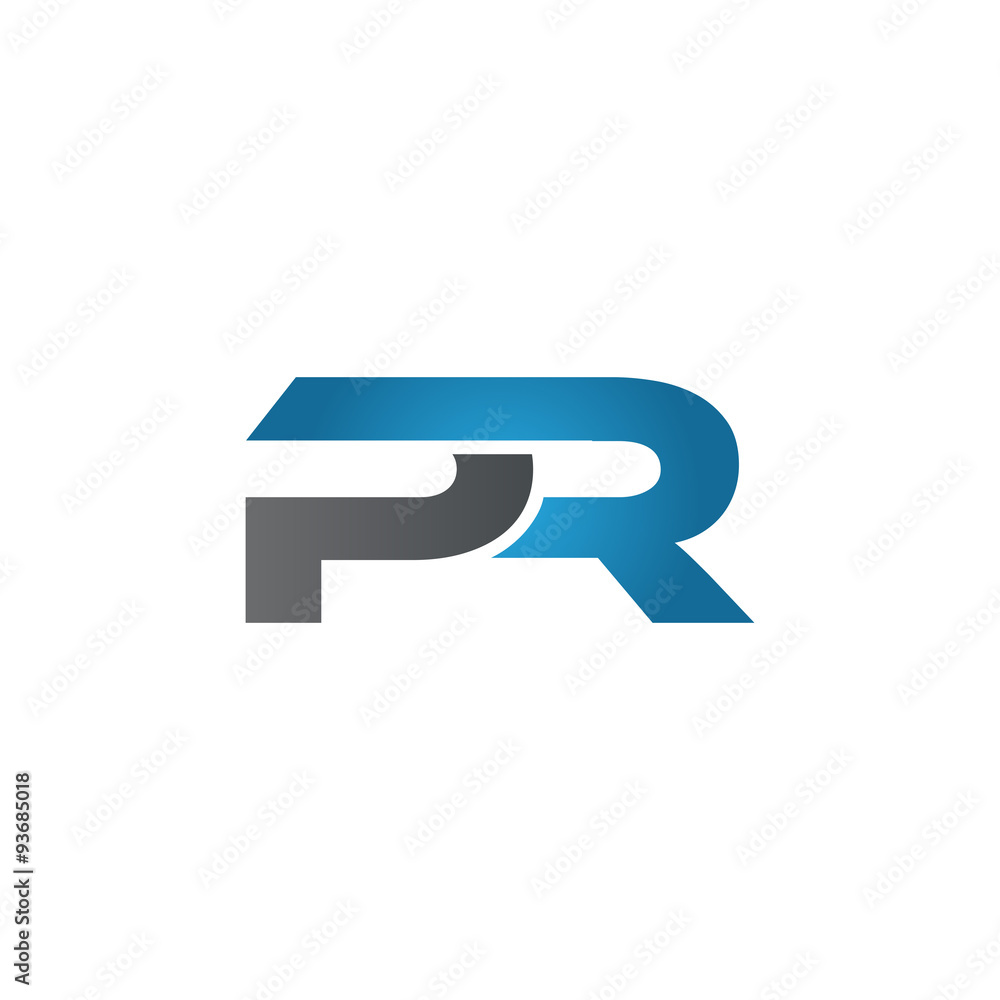 PR company linked letter logo blue PR company linked letter logo blue