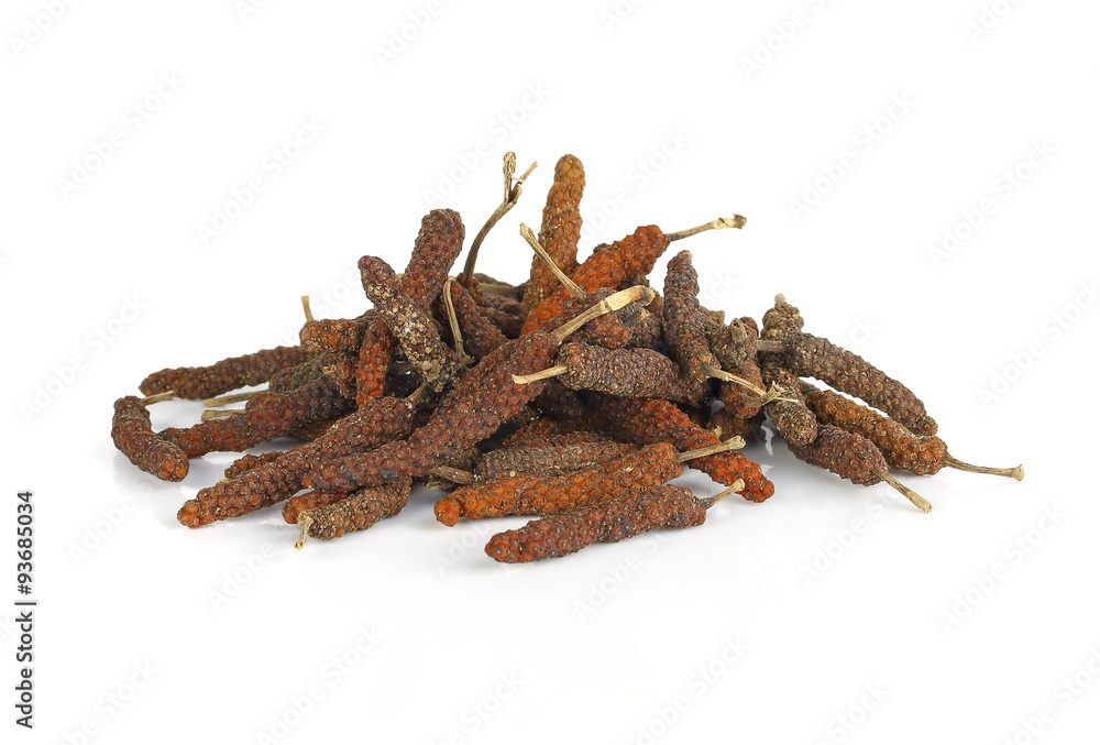 Obraz premium long pepper on white background