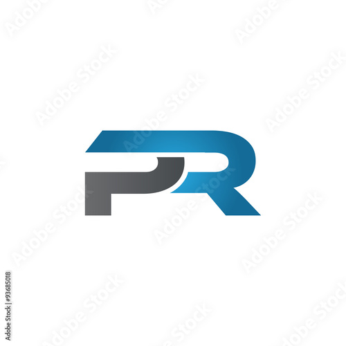 PR company linked letter logo blue