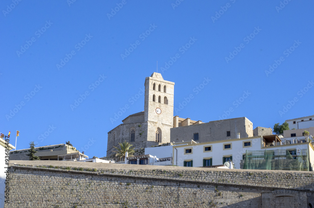 Dalt Vila medieval fortress. Ibiza island and city.