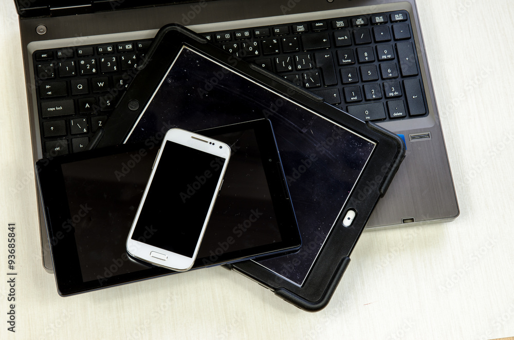 mobile phone, tablet and laptop gadget concept mobile phone, tablet and laptop gadget concept