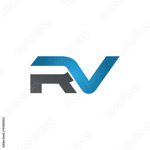 RV company linked letter logo blue