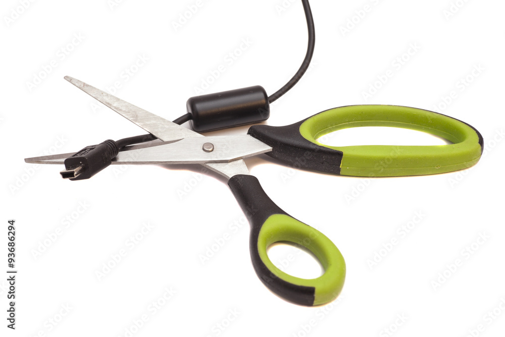 Scissors and USB Cable Scissors and USB Cable