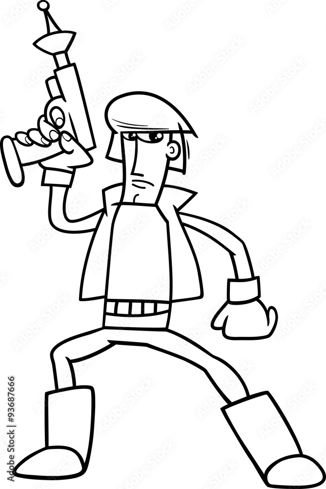 science fiction character coloring page science fiction character coloring page