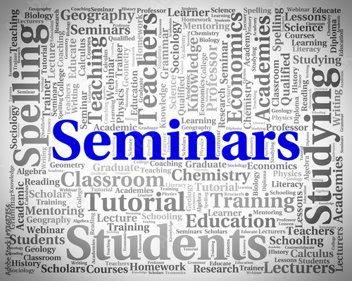 Seminars Word Indicates Words Speaker And Presentation