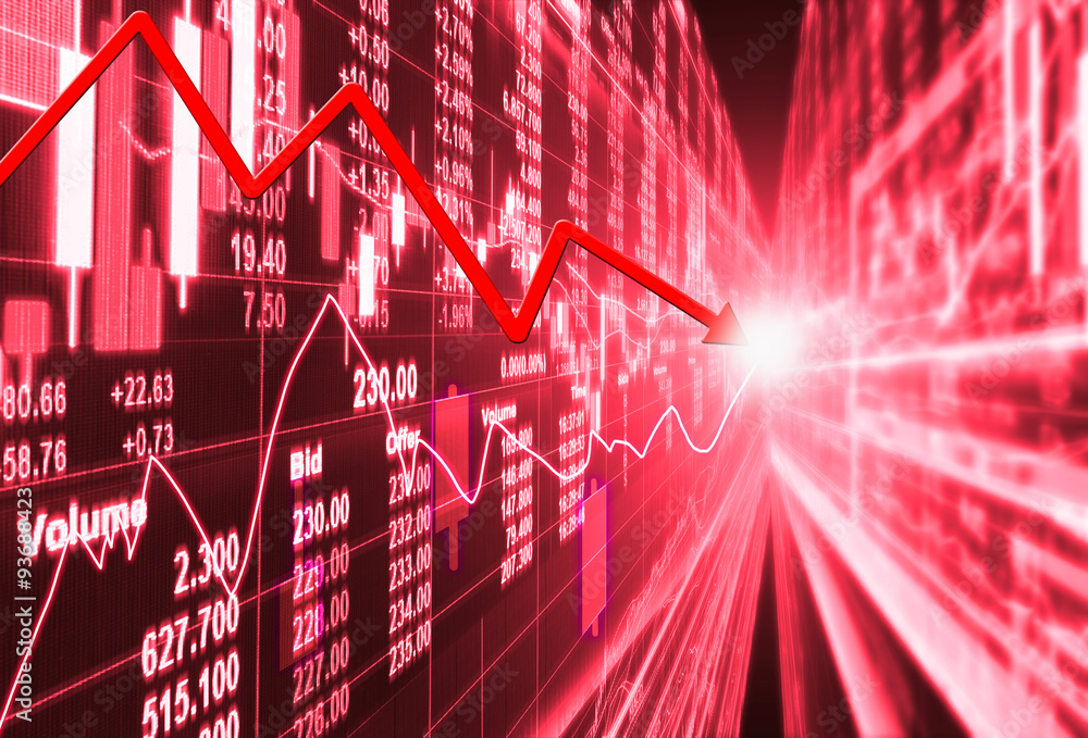 Fototapeta premium stock market crash