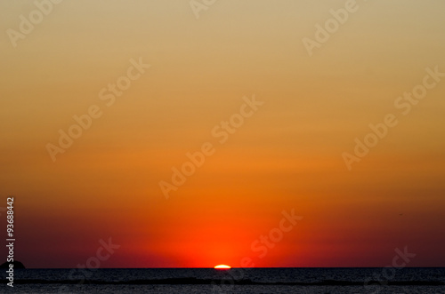 Beautiful sunset in Cala conta in Ibiza,. © sunlight19