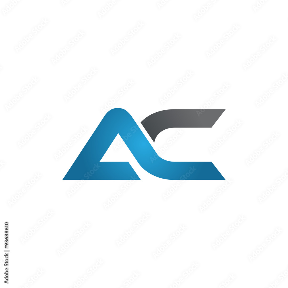 AC company linked letter logo blue AC company linked letter logo blue