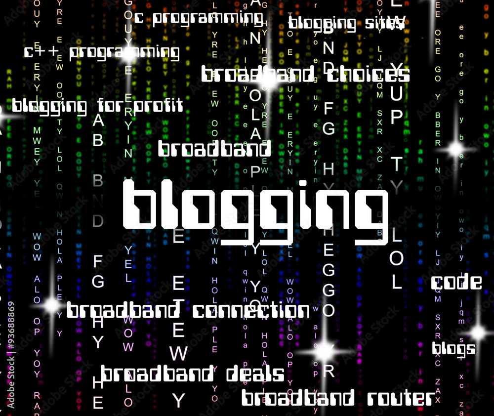 Blogging Word Shows Online Websites And Web Blogging Word Shows Online Websites And Web