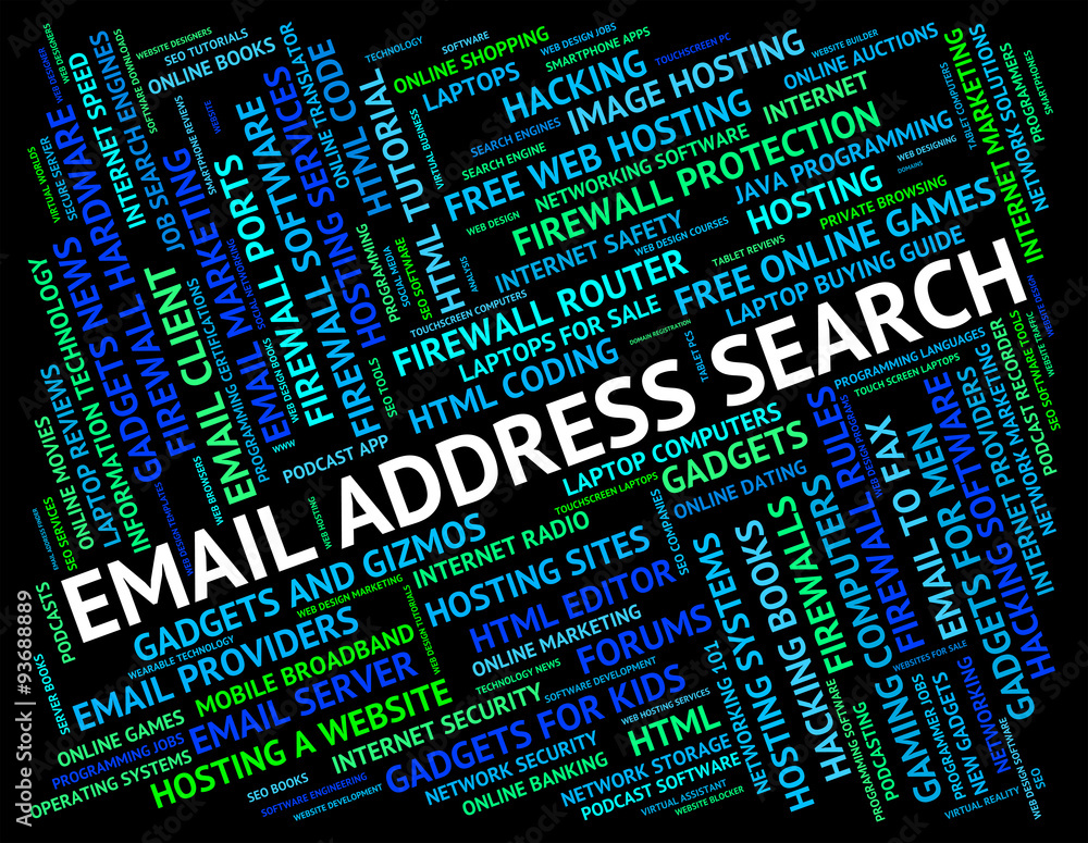 Obraz premium Email Address Represents Gathering Data And Communicate