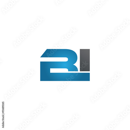 BI company linked letter logo blue