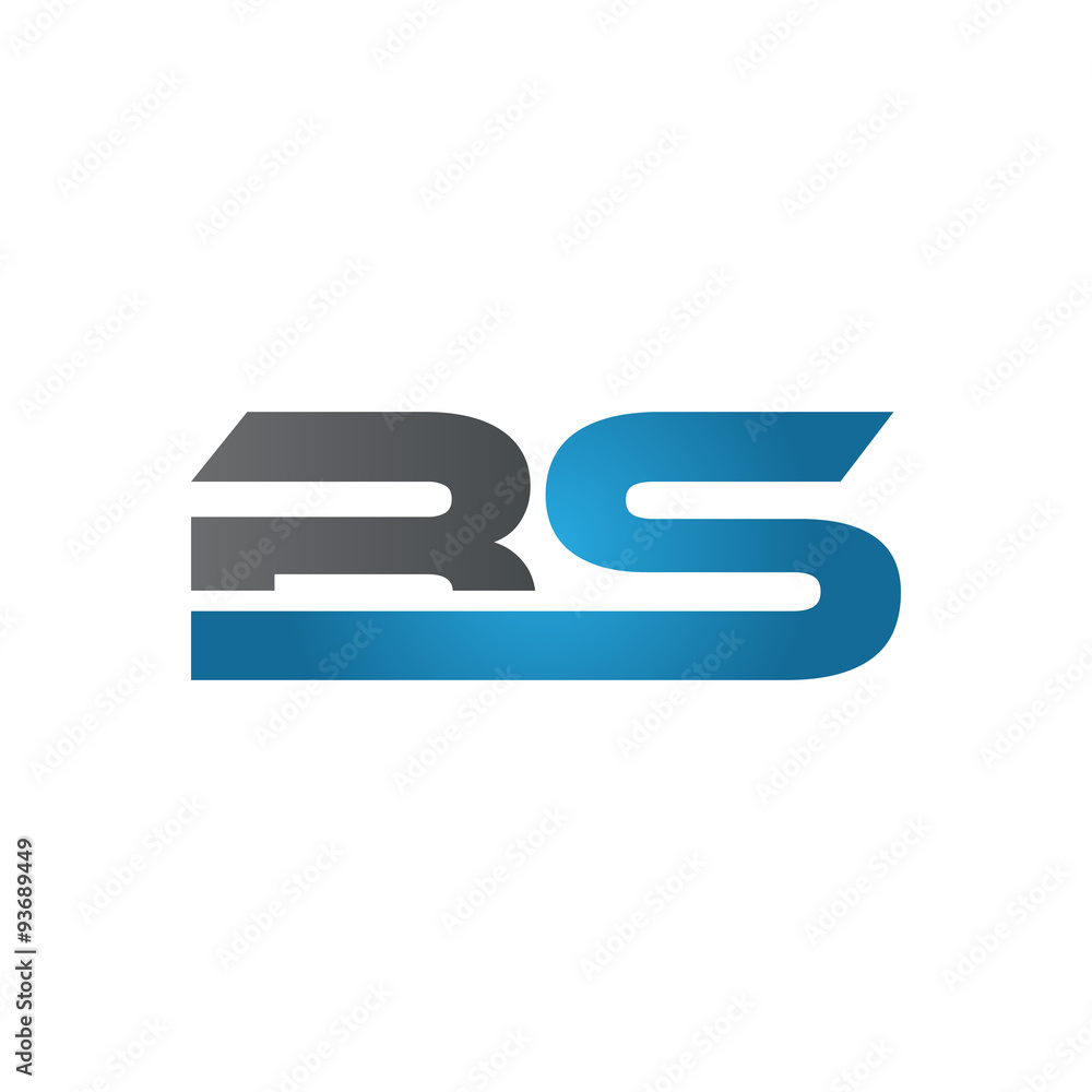 BS company linked letter logo blue BS company linked letter logo blue