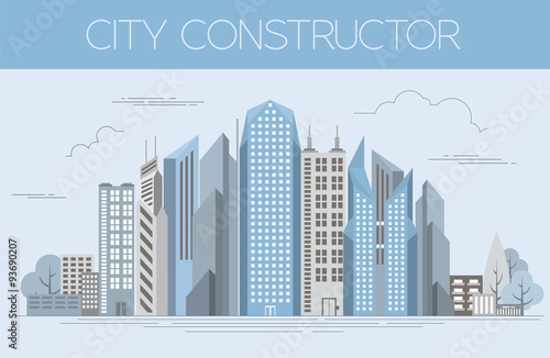 Great city map creator. Colour version. House constructor. House