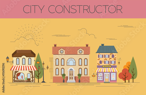 Great city map creator. Colour version. House constructor. House