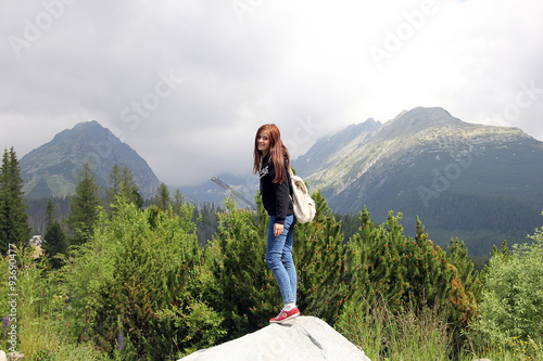 girl on the stone