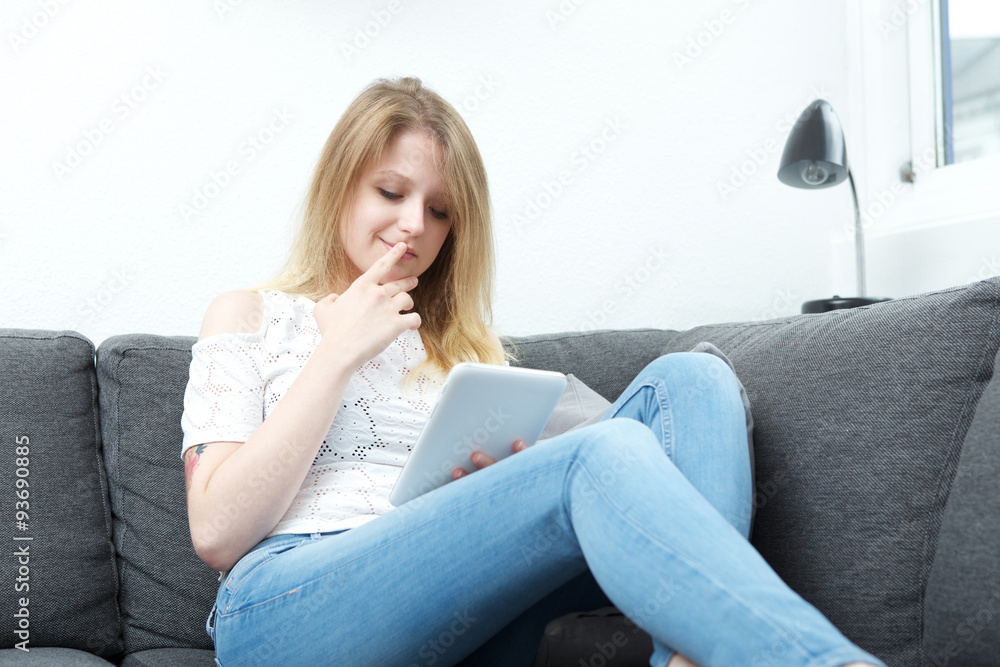 woman using digital tablet woman using digital tablet