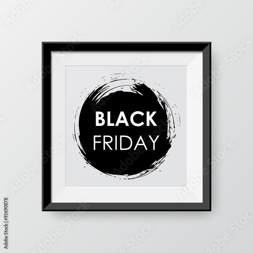 Black frame isolated on white background