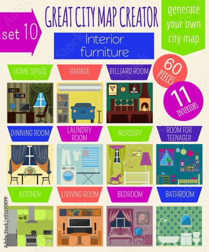 Great city map creator. House constructor.Interiors, furniture.