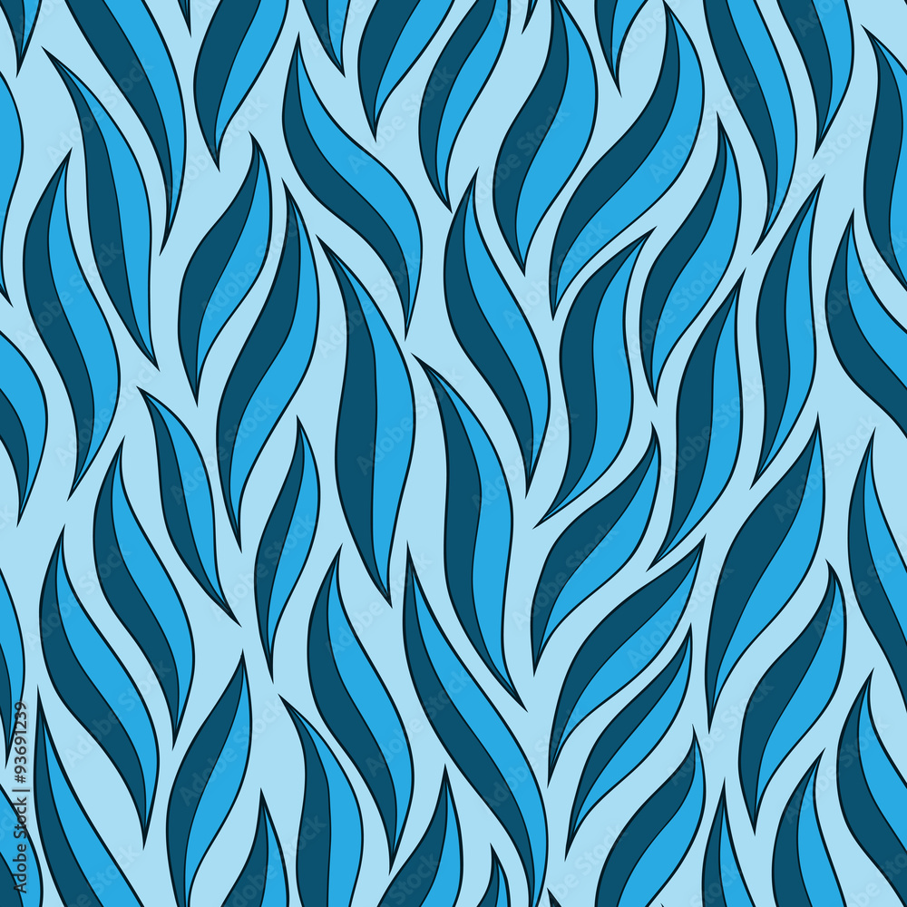 abstract two-tone blue leaves abstract two-tone blue leaves