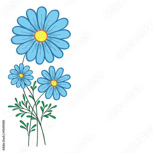 blue daisy vector illustration