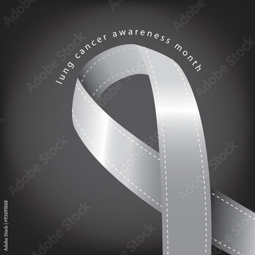 Lung cancer awareness white ribbon design. royalty free stock illustration for ad, promotion, poster, flier, blog, article, social media, marketing