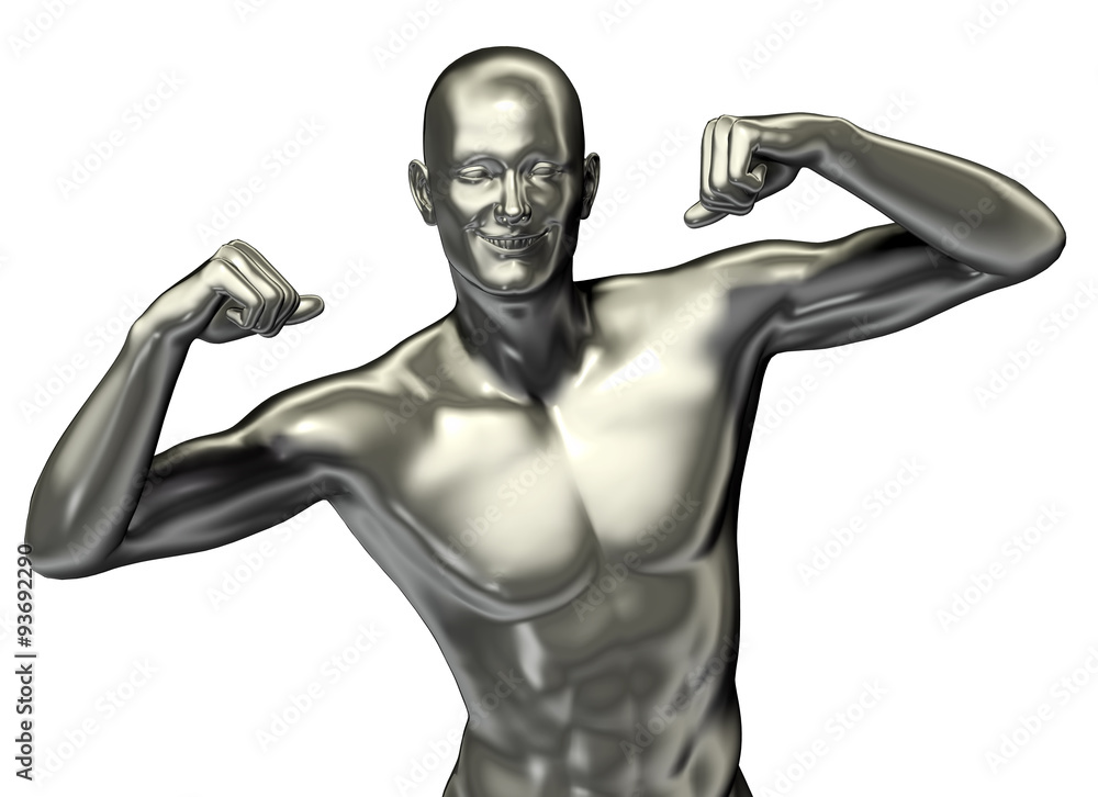 Obraz premium 3d rendered man illustration with expression