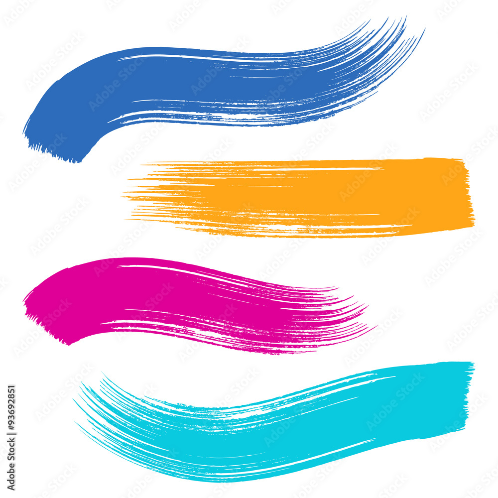 Obraz premium Vector colorful brush strokes