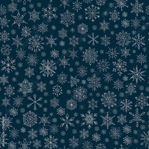 snowflakes on a blue background