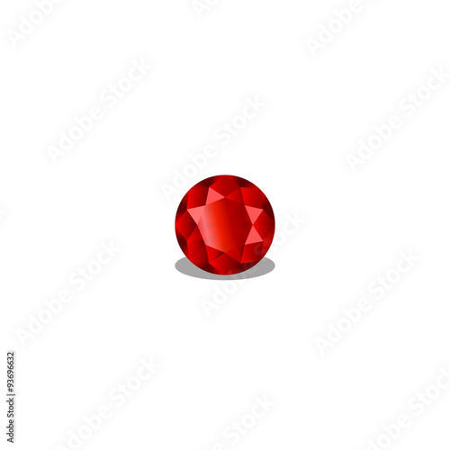 ruby, red sapphire isolated logo, icon, background for gems and jewelry company