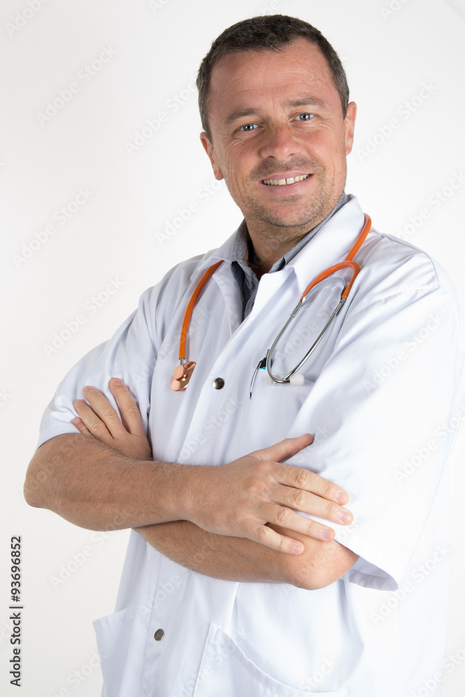 healthcare and medical concept - young male doctor with stethoscope healthcare and medical concept - young male doctor with stethoscope