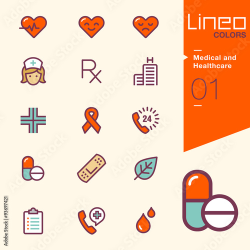 Lineo Colors - Medical and Healthcare icons