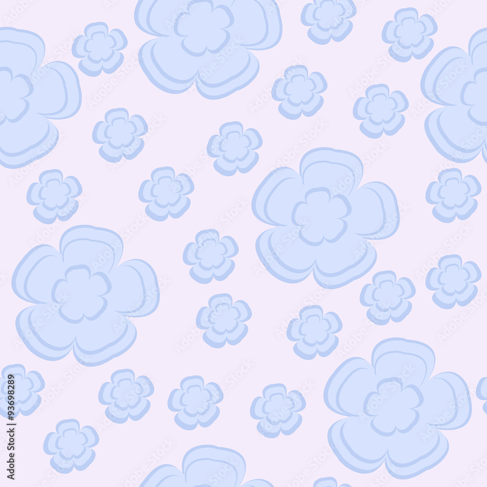 Seamless pattern with lilac flowers.