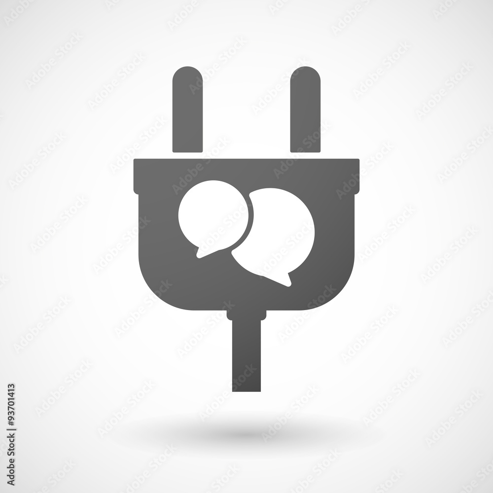 Obraz premium Isolated plug icon with comic balloons