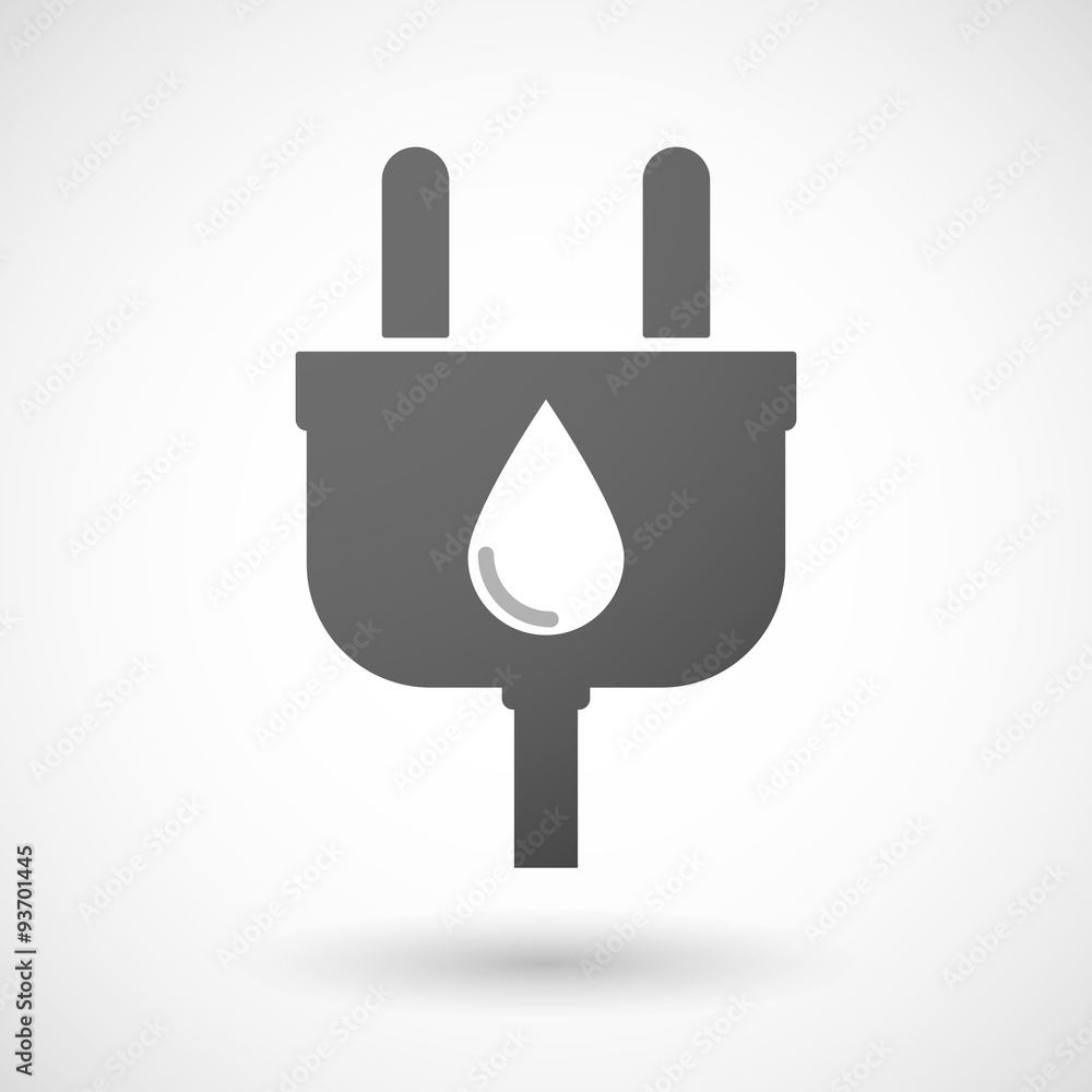 Obraz premium Isolated plug icon with a blood drop