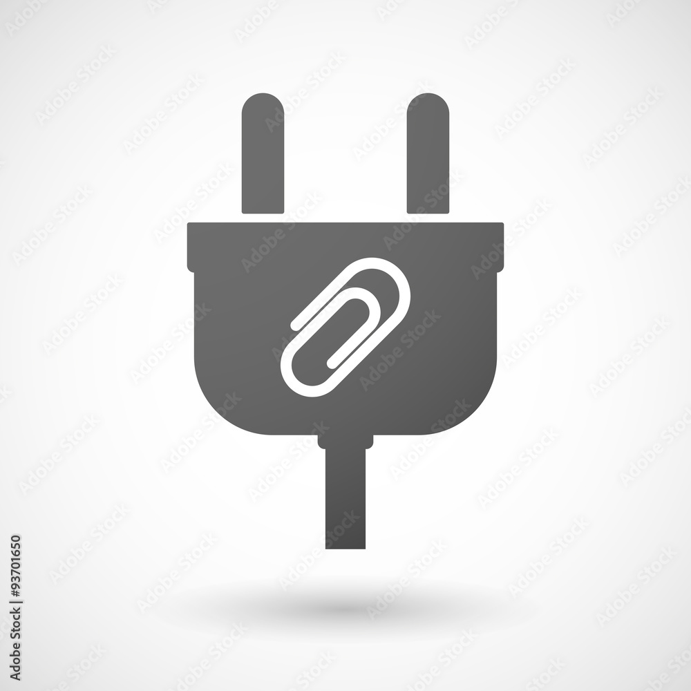 Obraz premium Isolated plug icon with a clip